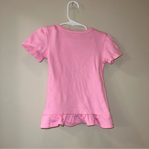 NWOT Pink Puff Sleeve Ruffle Top - Picture 3 of 3